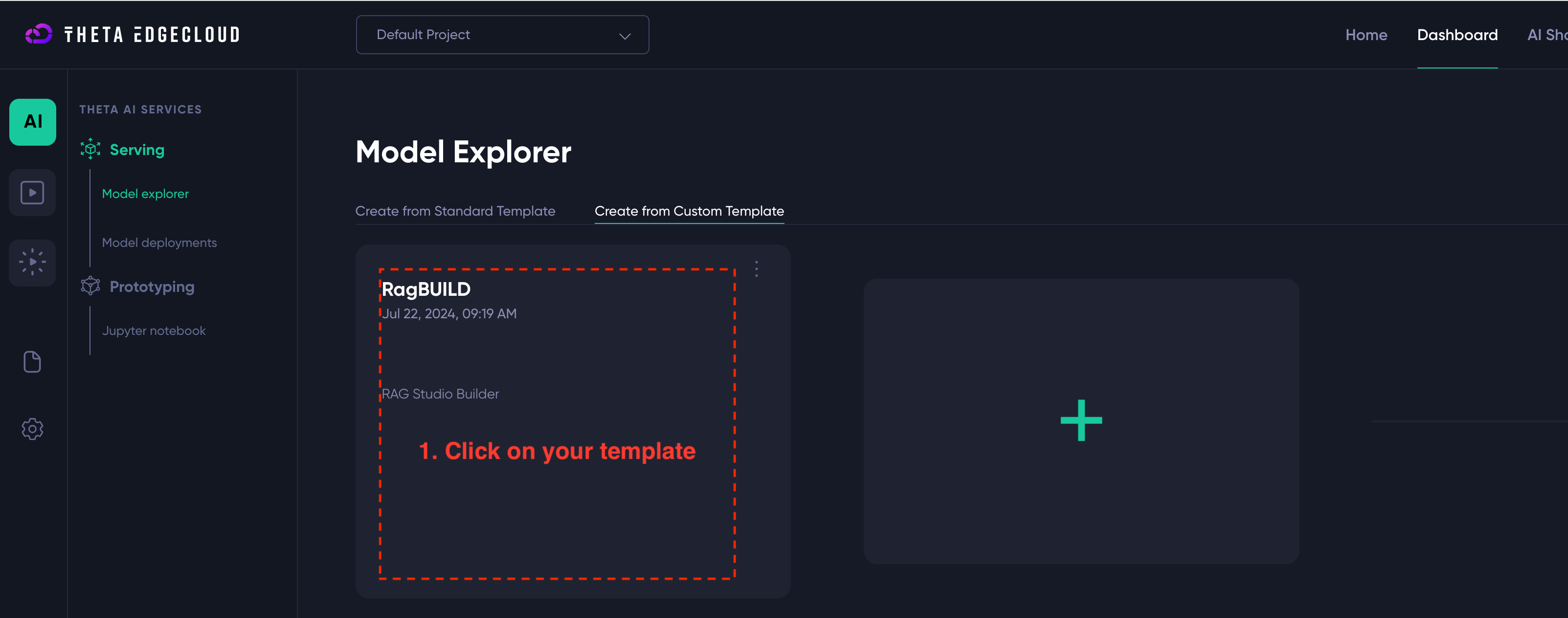 Launching the builder - step1