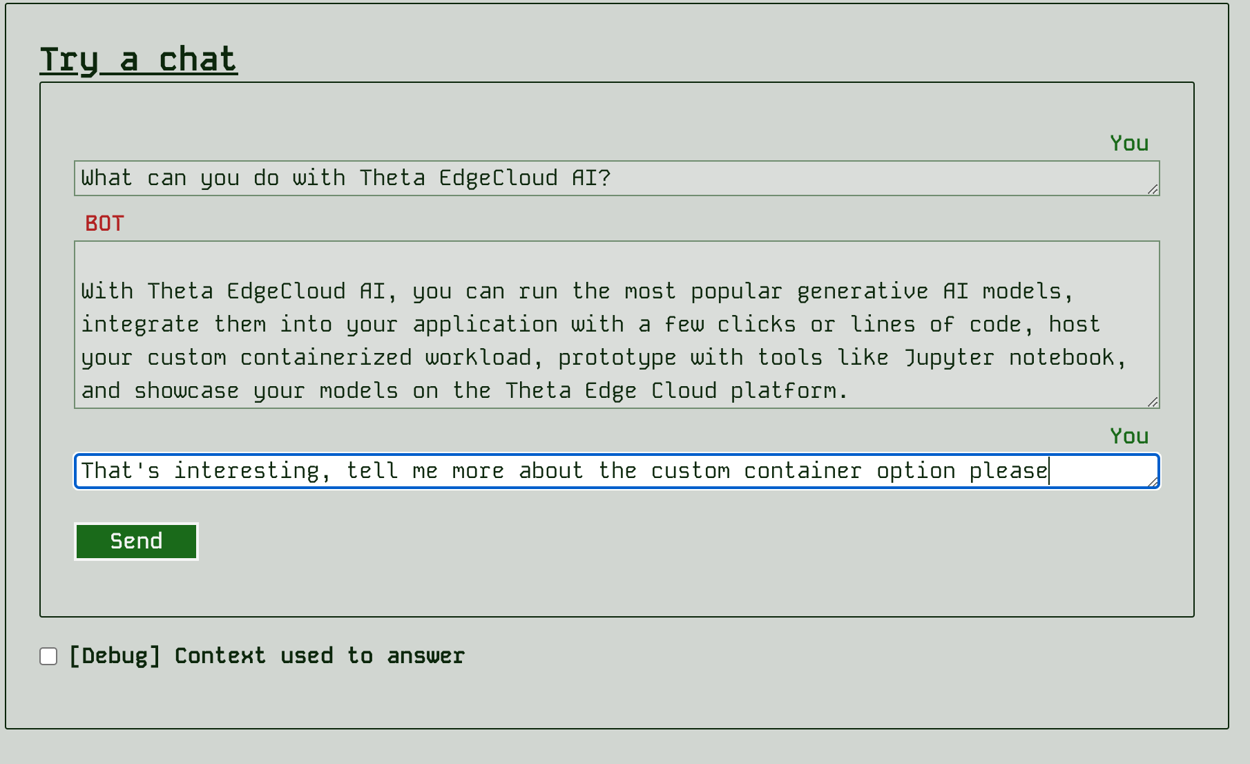 Interacting using a chat